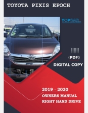 TOYOTA PIXIS EPOCH 2019-2020 OWNERS MANUAL IN ENGLISH